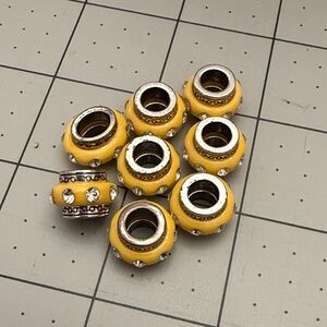 Brighton Yellow and Silver Beaded Bracelet